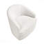 Chaise d'appoint - Mousse en chenille beige à fonction pivotante de style contemporain idéale pour les chambres relaxantes
