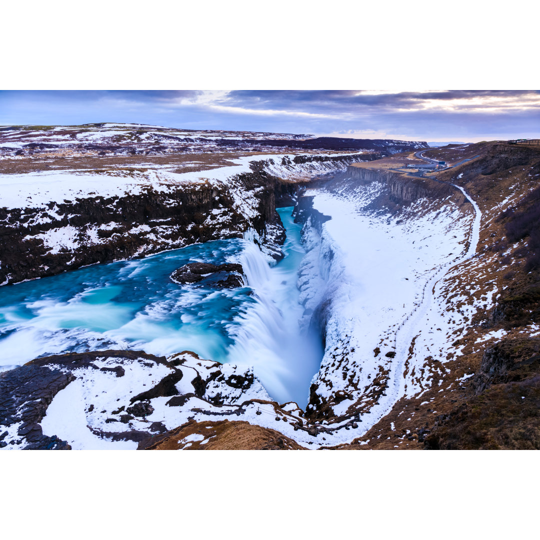 Gullfoss Waterfall - Wrapped Canvas Print