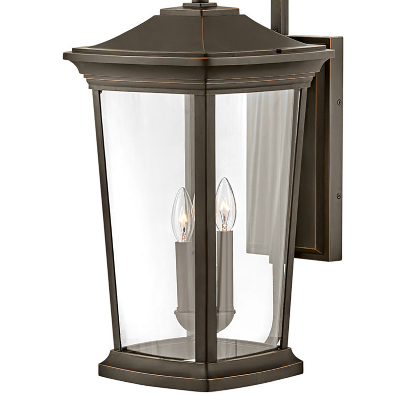 Bromley 3-Light Wall Mount Sheperd's Hook Lantern, Oil Rubbed Bronze, No