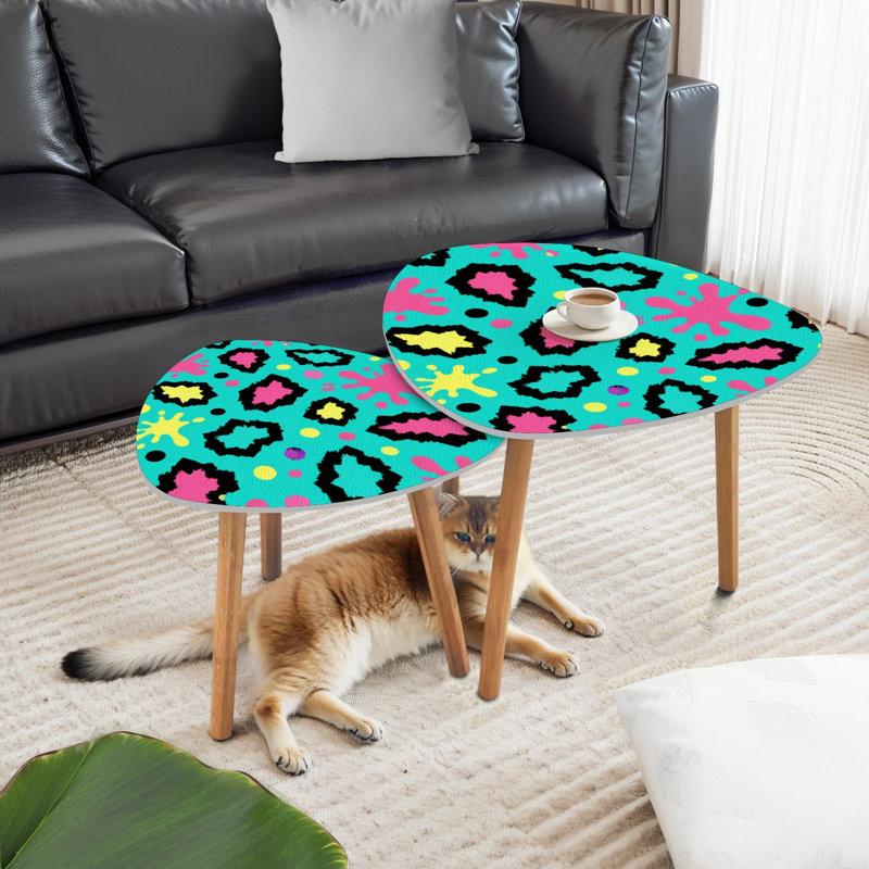 Ensemble de 2 tables basses gigognes Triangle