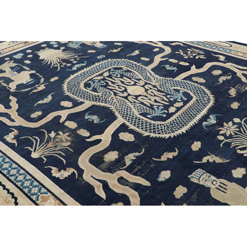 One-of-a-Kind 11'x13'4” Hand Knotted Area Rug