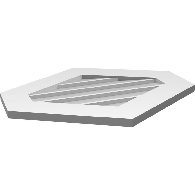 Ventilé vertical à pignon vertical 7/12 po, H 1 po x l 26 po x L 22 po