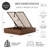 Modern Headboard-Free Wood Platform Bed with Stepped Base and Lift-Up Storage, Queen, Walnut Brown-962734953-962734967
