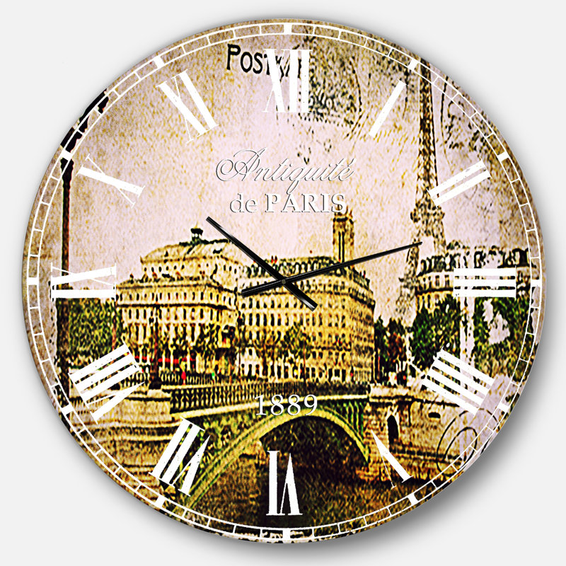 Vintage Paris - French Country Wall Clock, Oversized