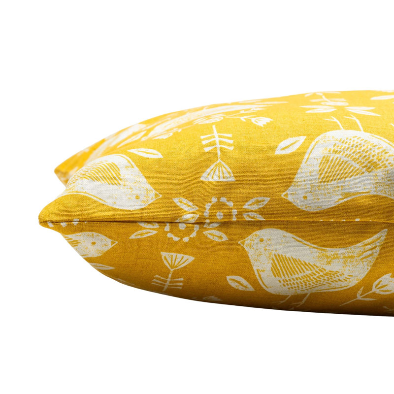 Scandi Geometric Birds Cushion, 43x30cm, Synthetic filled