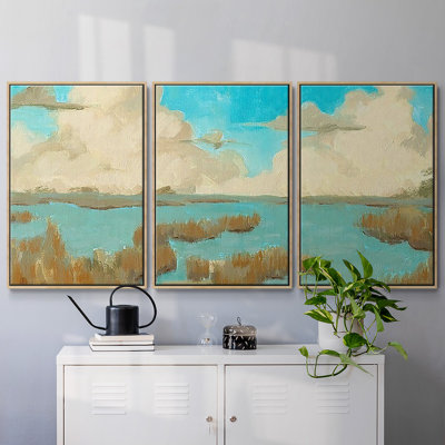 «Fripp Island Water II» - Toile encadrée à pièces multiples