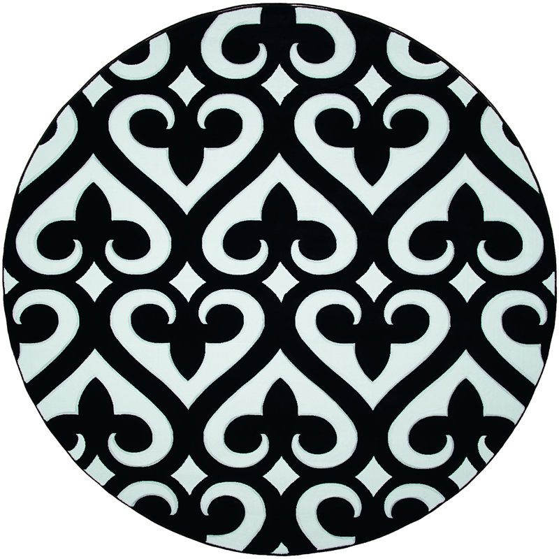 Zabala Geometric Indoor Rug, Round 7'10"