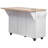 56.5'' Kitchen Island With Drop Leaf, Power Outlet, Embossed Vertical Stripe Rolling Kitchen Cart On Wheels With 4 Doors , 5 Deep Drawers And Adjustable Shelves, For Kitchen, Dining Room, White