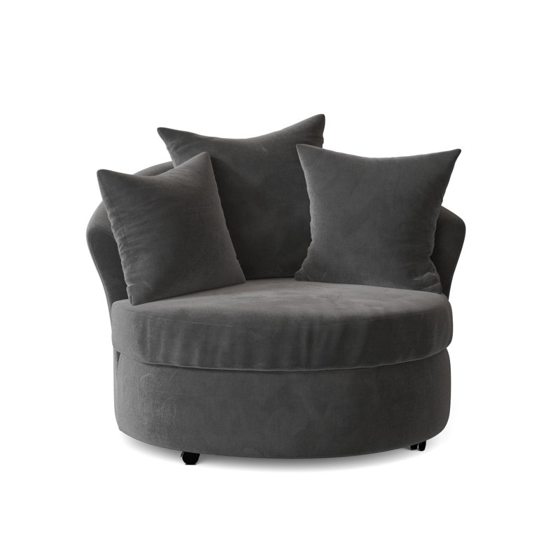 Fauteuil demi-tonneau Alsup, Gris anthracite Oakley