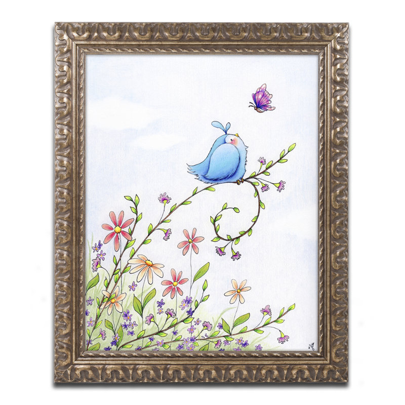 « spring welcome », art encadré, H 20 po x l 16 po x P 0,5 po