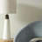 Triangular Ceramic and Wood Table Lamp