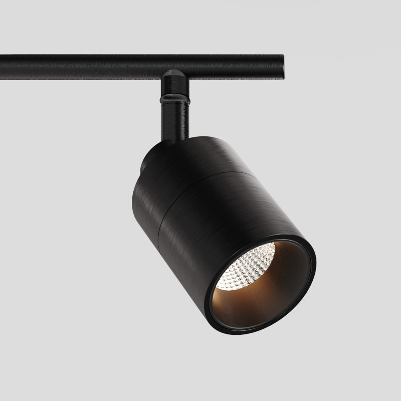 Éclairage sur rail 3 lumières Shura avec têtes rotatives, ampoules DEL intégrées, 2 pi Shura Ensemble d'éclairage sur rail 3000K, 1470 lumens