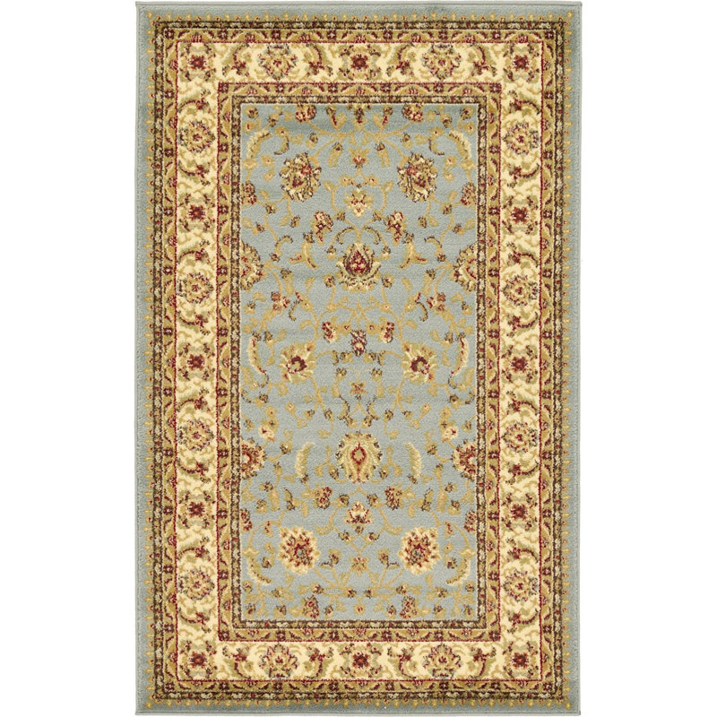 Tapis à motif oriental ciel Odyssey, Rectangle 2 pi 2 po x 3 pi