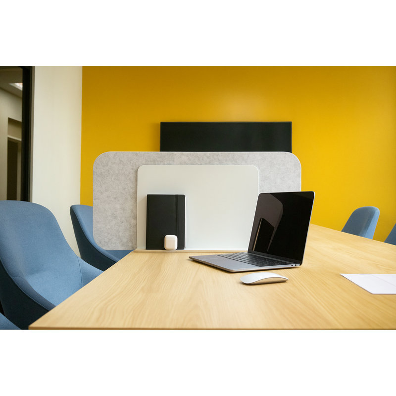 Sideshield - Panneau d'intimité de bureau l 30 "avec support - Fixation à gauche - PET acoustique, Gris
