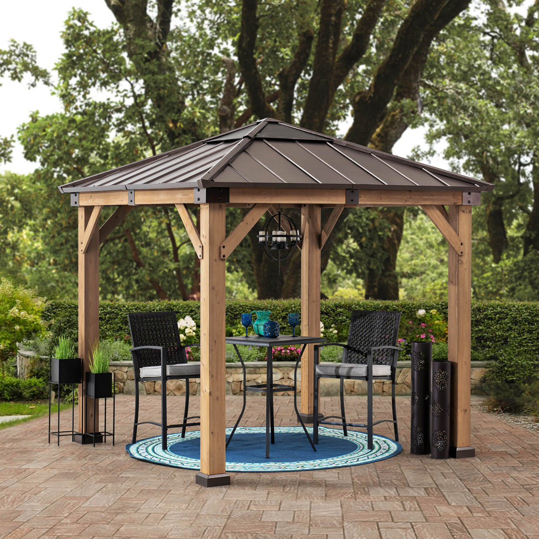 Sunjoy Zedernholz Gazebo Pavillon RAPI - 273cm x 273cm  Muscotah