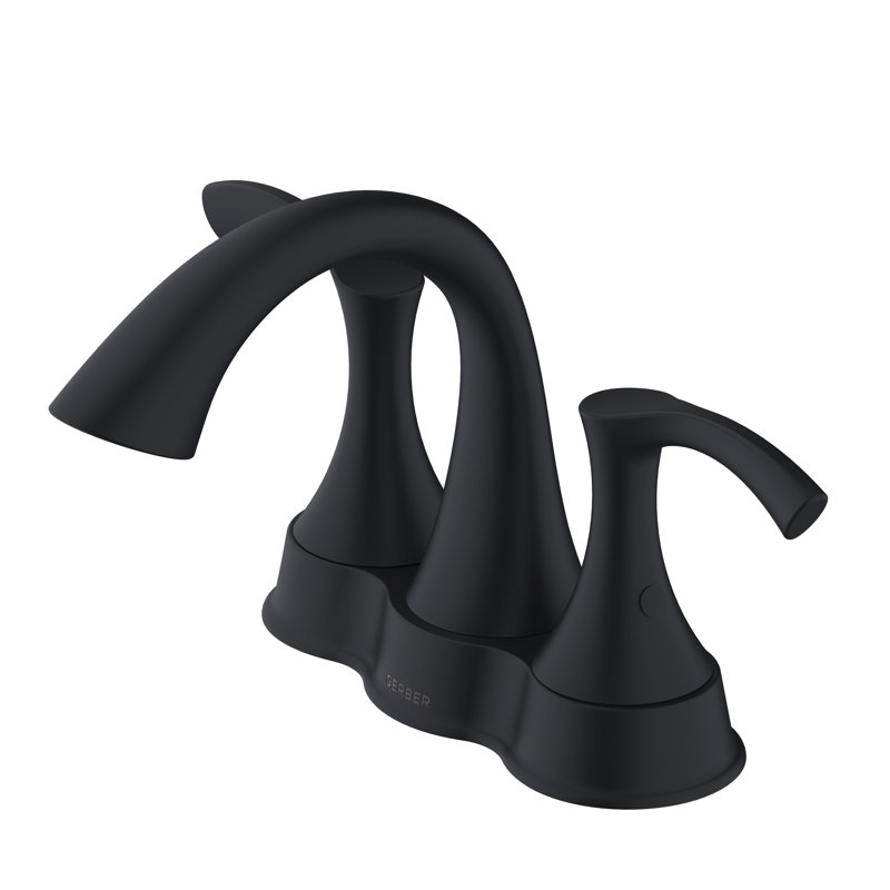Antioch Centerset Bathroom Faucet with Drain Assembly, Satin Black