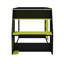 Lit superposé double pleine grandeur avec bureau RVB latéral et ports de charge USB, lit superposé en bois avec bande lumineuse à DEL-1344710089