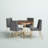 Simmerman 4-Person Round Upholstered Dining Set-1838033691