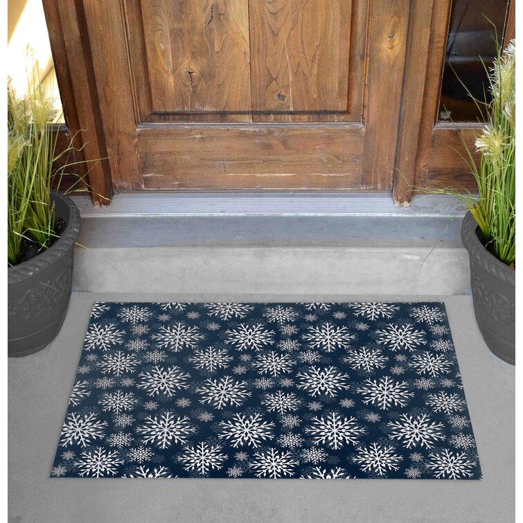 Matterly Waterhog Snowflake 20 in. x 30 in. Indoor Outdoor Door