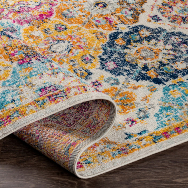 Tapis oriental safran / orange brûlé / grenat Hillsby, Tapis de couloir 2 pi 7 po x 20 pi