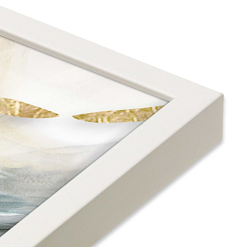 Golden Echoes v2, impression, Cadre blanc opaque, H 20 po x l 20 po x P 1,25 po