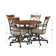 Jefferson 45" Round Table 5 Piece Swivel Dining Set