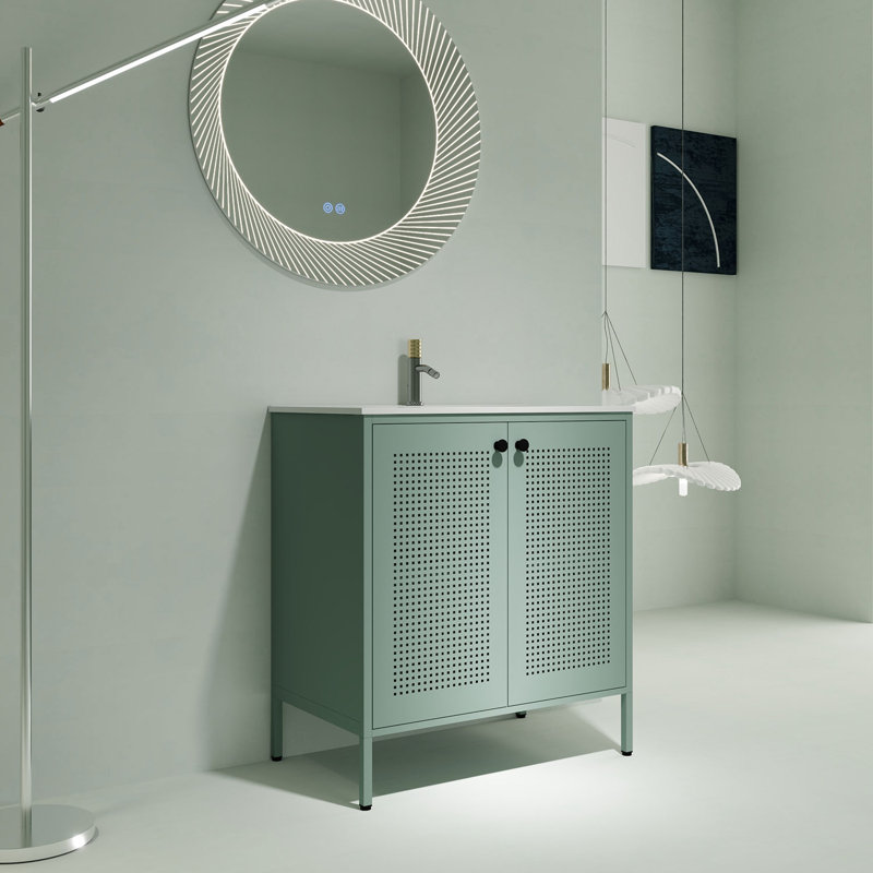 30" Single Bathroom Vanity Set, Mint Green