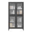 Grande vitrine de rangement en métal avec portes en verre