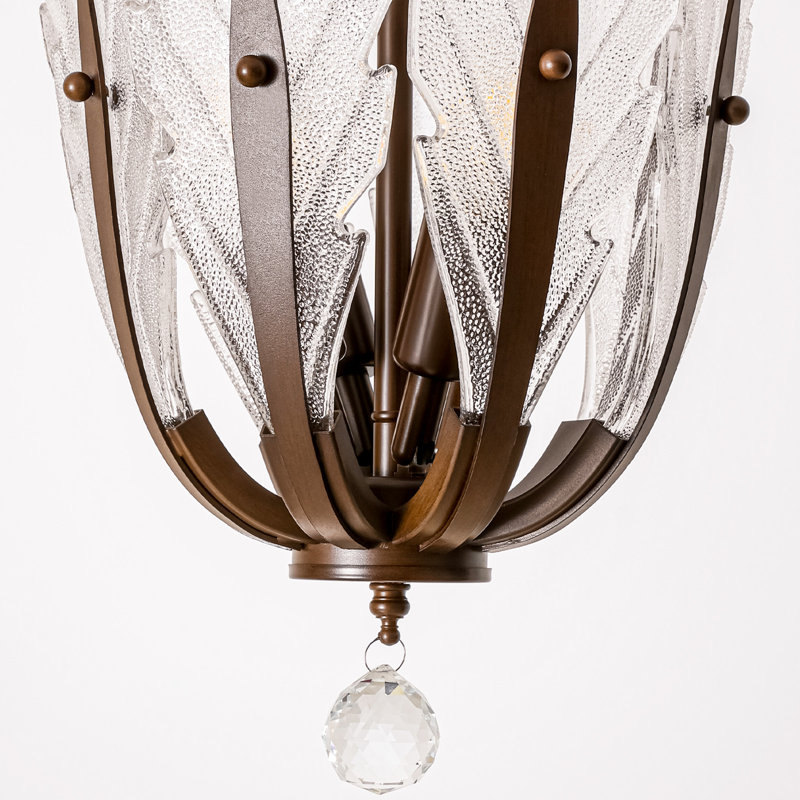 Lustre en cristal 4 lumières AstralRing pour salle à manger et entrée
