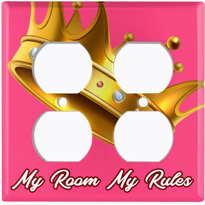 Patterned 2 - Gang Duplex Outlet Standard Wall Plate
