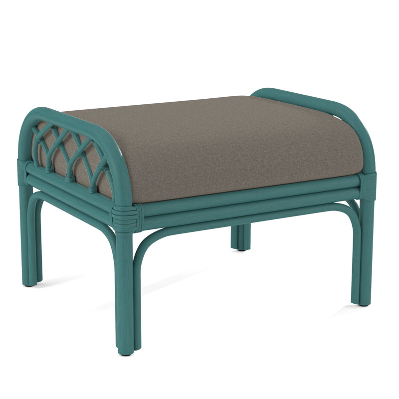 Edgewater Ottoman, Gray Sugar Performance; 0863-84, Flax