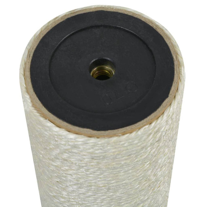  Poteau à griffer pour chat en sisal naturel beige, panneau de particules, H 5,9 po x l 3,1 po x P 3,1 po