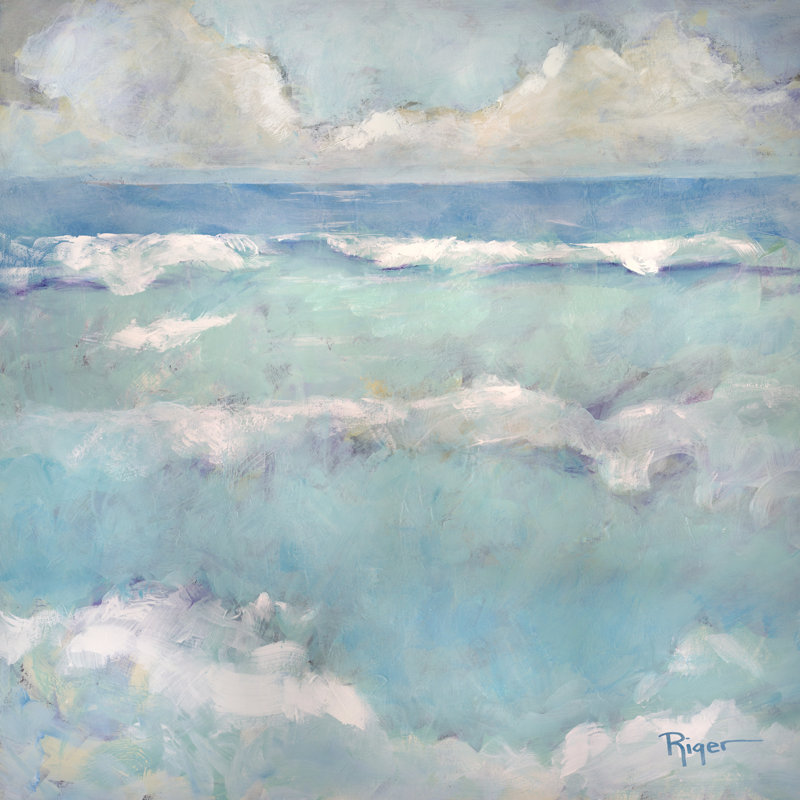 A Day At The Beach I by Sue Riger - Wrapped Canvas Painting, 122cm H x 122cm W