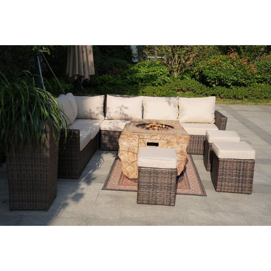 9 - Person Patio Conversation Sets with Cushions Latitude Run®