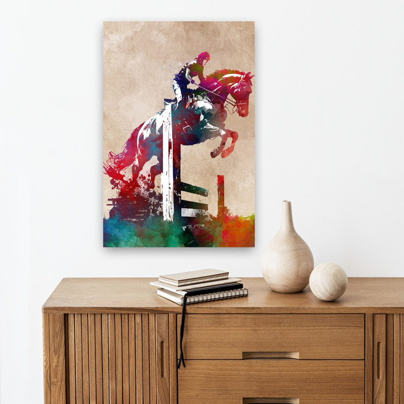 Art mural cheval vibrant, 18" H x 12" W