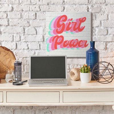 « Girl Power » Color « pop art Urban Bricks », impression d’art graphique