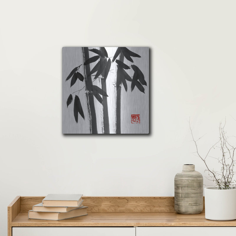 "Bamboo Carre 02" par Pechane, H 12 po x l 12 po
