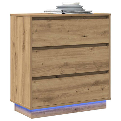 Bedside Cabinet 71 X 34.5 X 75 Cm Engineered Wood