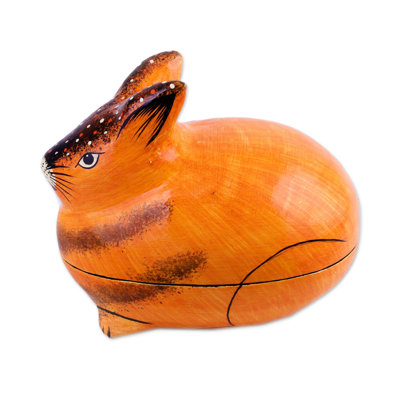 Boîte décorative de lapin papier mache inde Chriopher