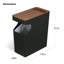 Ensemble de 2 poubelles minces 2 gallons avec dessus ouvert et porte-sac Home Zone Living