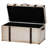 Baxton Studio Nevio Vintage Weathered White Canvas Storage Trunk