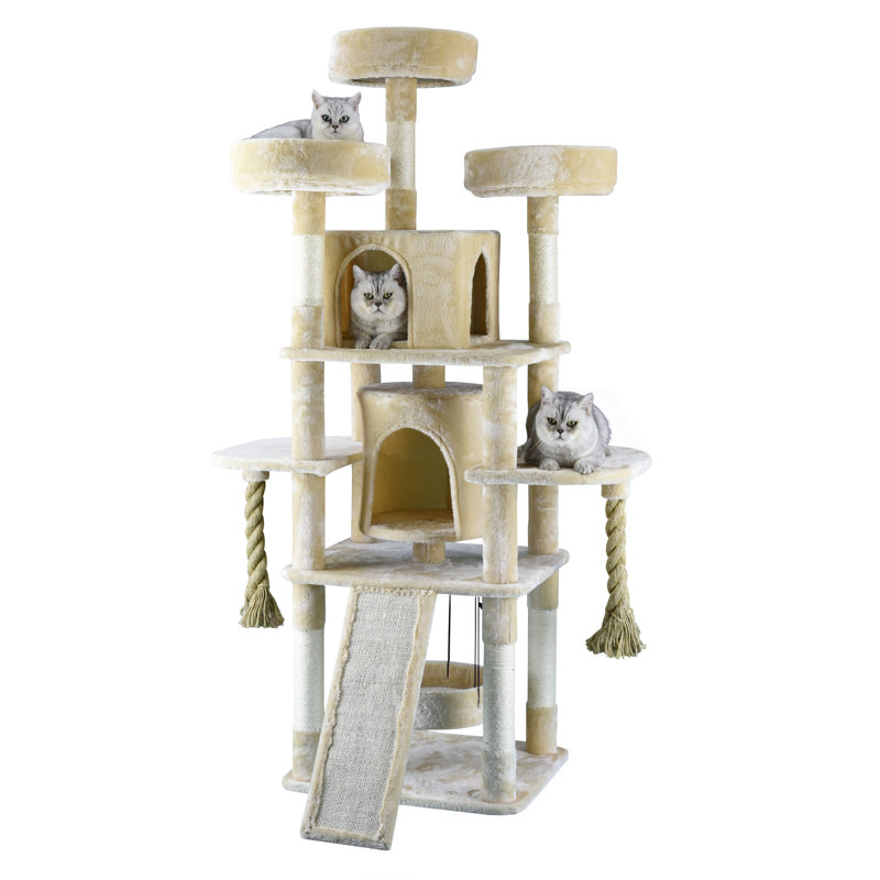71'' H Cat Tree, Beige