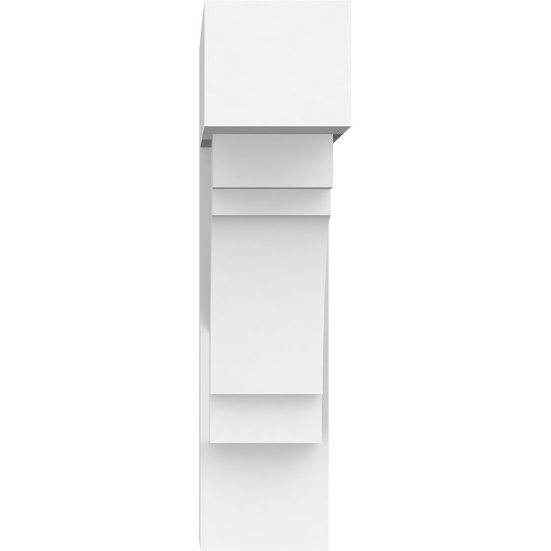 Support standard en uréthane Signature Merced avec extrémités en bloc, brun clair apprêté, H 14 po x l 3 po x P 12 po