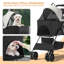 Poussette pliable 3-en-1 avec panier de rangement pour chien-93312232