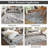 Living Room Rug 5x7 ft Black and White Area Rug Machine Washable Rug, Non Slip Vintage Rug Stain Resistant Indoor Large Carpet for Bedroom, Boho Rug, Distressed Retro Floor Rug for Classroom, Dorm, Dining Room