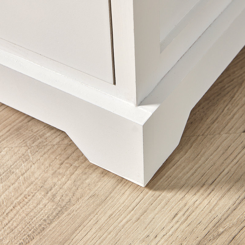 Fragoso Fully Assembled 3 Drawer Chest White Grey