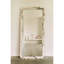Miray 35 in. x 75 in. Natural Stone Marble Scallop Framed Mirror