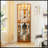 6 Shelf Corner Curio Display Cabinet With Lights-2024368498
