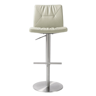 Upholstered Counter Stool with Metal Frame
