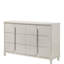 Commode à finition blanche nacrée Laveda, commode pour salle à manger, salon, chambre à coucher, couloir de cuisine (commode)